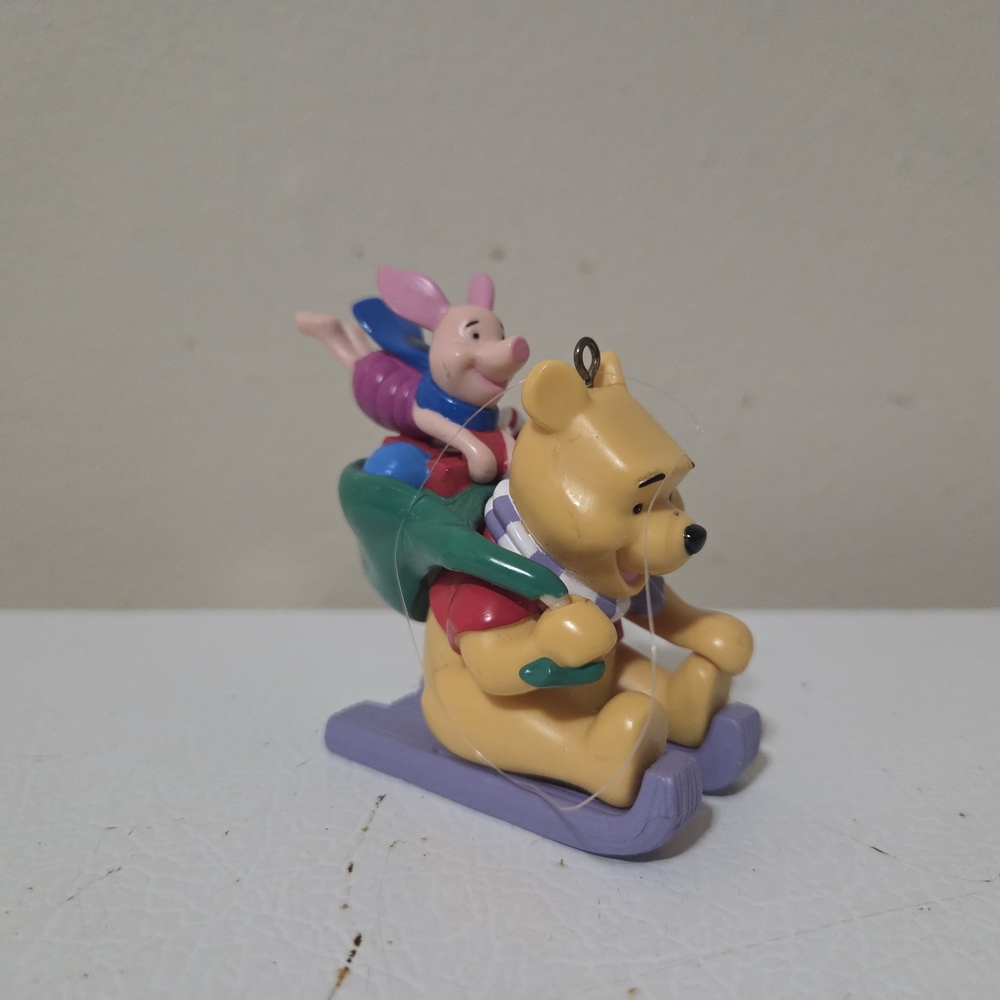 Noma~Disney~Winnie the Pooh & Piglet on Sled~ Christmas Ornament